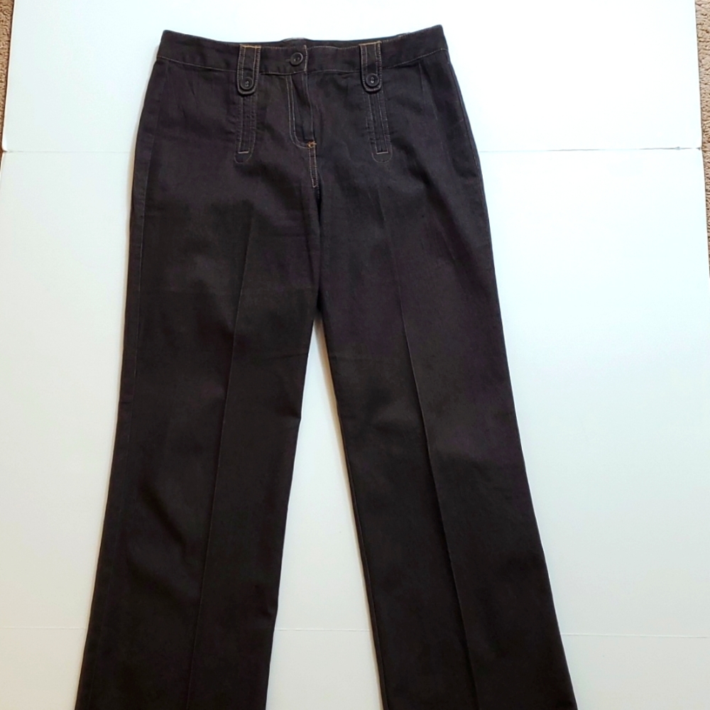 Larry Levine stretch jean dress pants size 6p